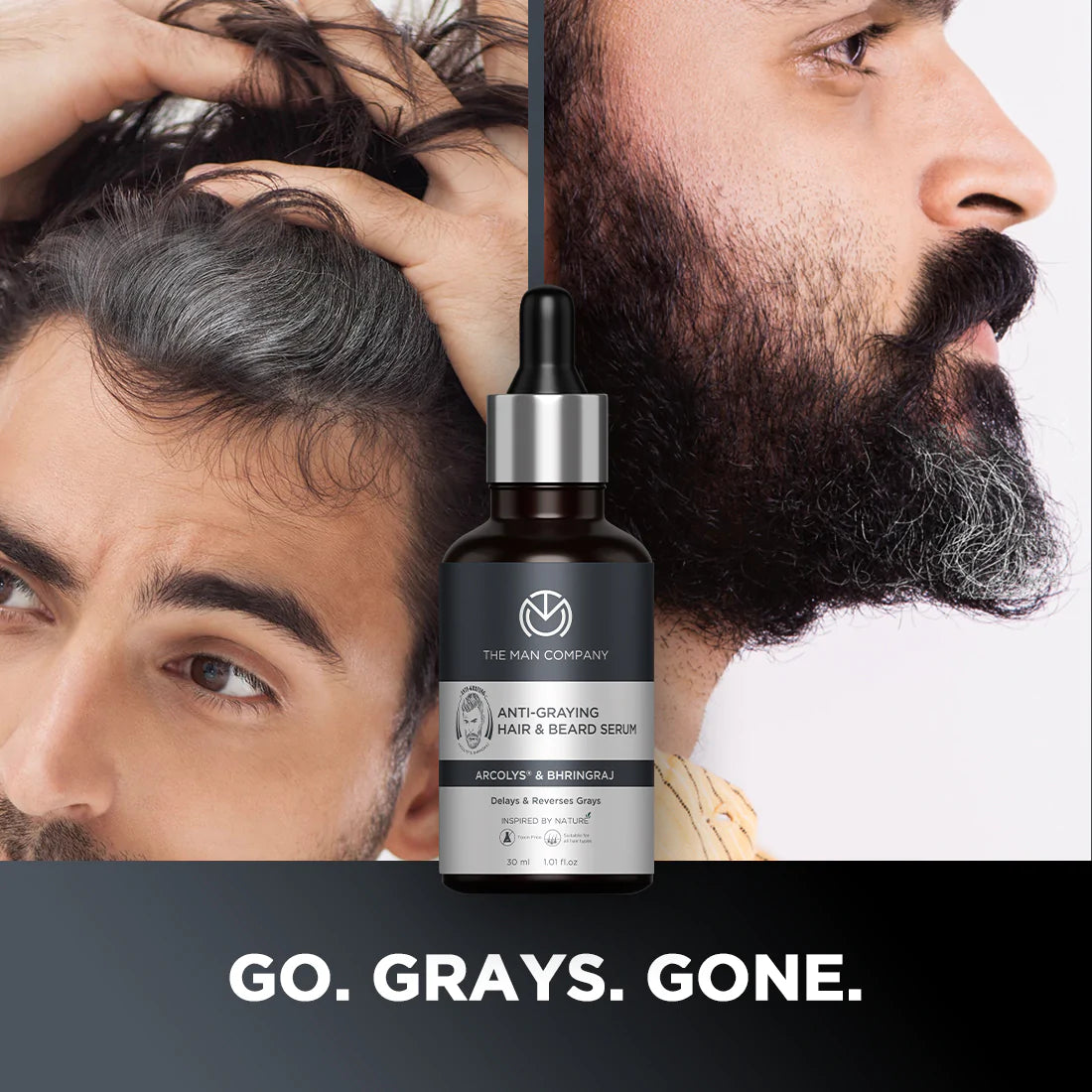 Anti-Graying Hair & Beard Serum | Arcolys & Bhringraj