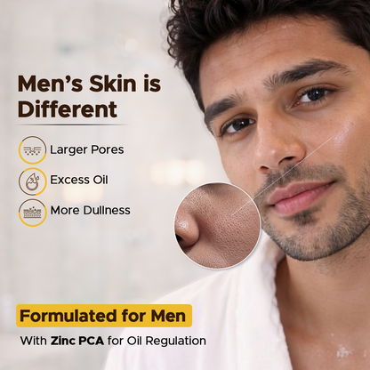 10% Vitamin C Face Serum for Man | Brightens Skin | Controls Excess Oil | Stable Vitamin C & Zinc PCA