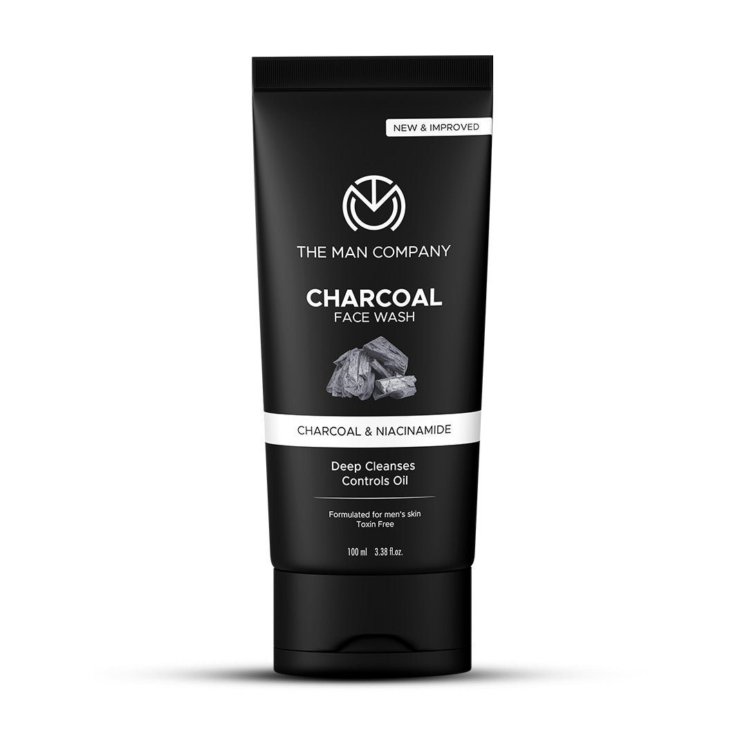 Charcoal Face Wash for Men – Charcoal & Niacinamide | Deep Cleansing & Oil Control