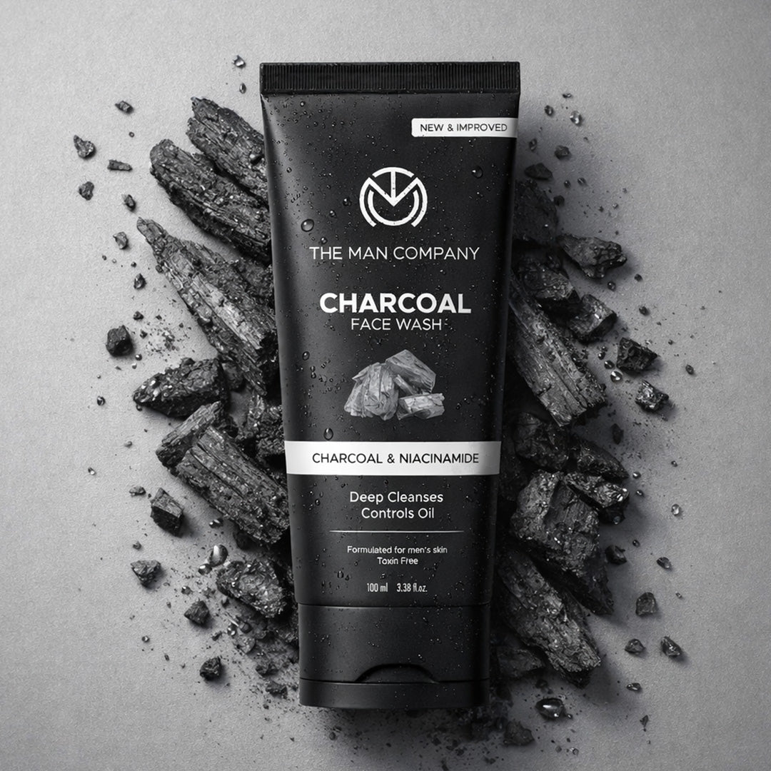 Charcoal Face Wash for Men – Charcoal & Niacinamide | Deep Cleansing & Oil Control