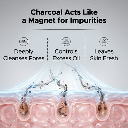 Charcoal Face Wash for Men – Charcoal & Niacinamide | Deep Cleansing & Oil Control