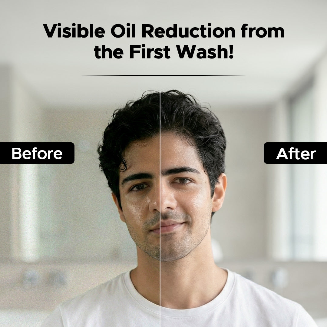 Charcoal Face Wash for Men – Charcoal & Niacinamide | Deep Cleansing & Oil Control