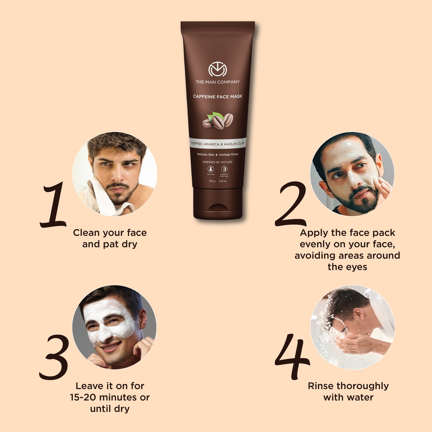 Caffeine Face Mask  | Coffee Arabica & Kaolin Clay