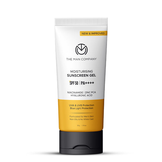 Moisturising Sunscreen Gel for Men | SPF50 PA++++ | For Oily, Dry & Normal Skin