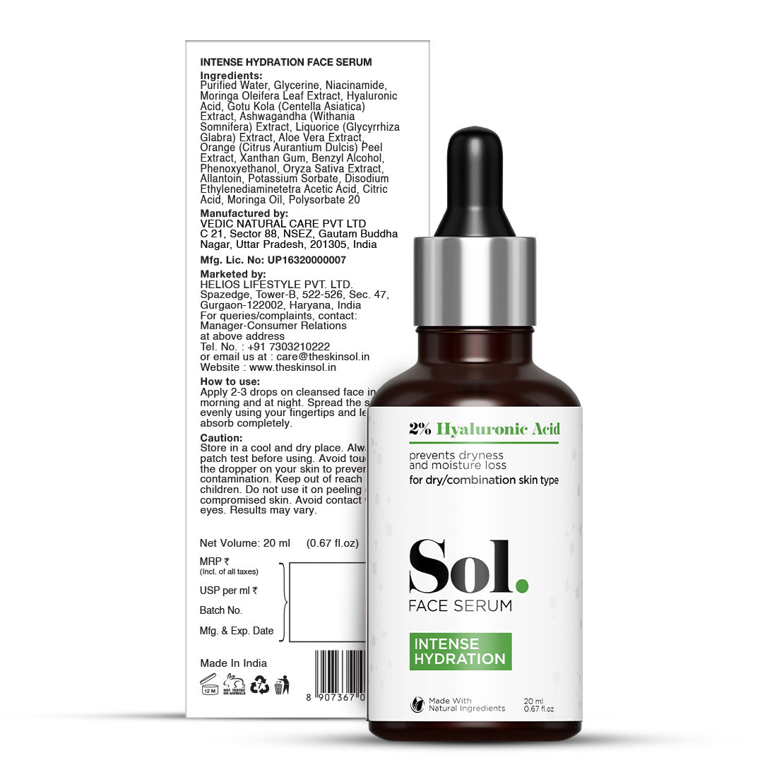 Sol. 2% Hyaluronic Acid Intense Hydration Face Serum
