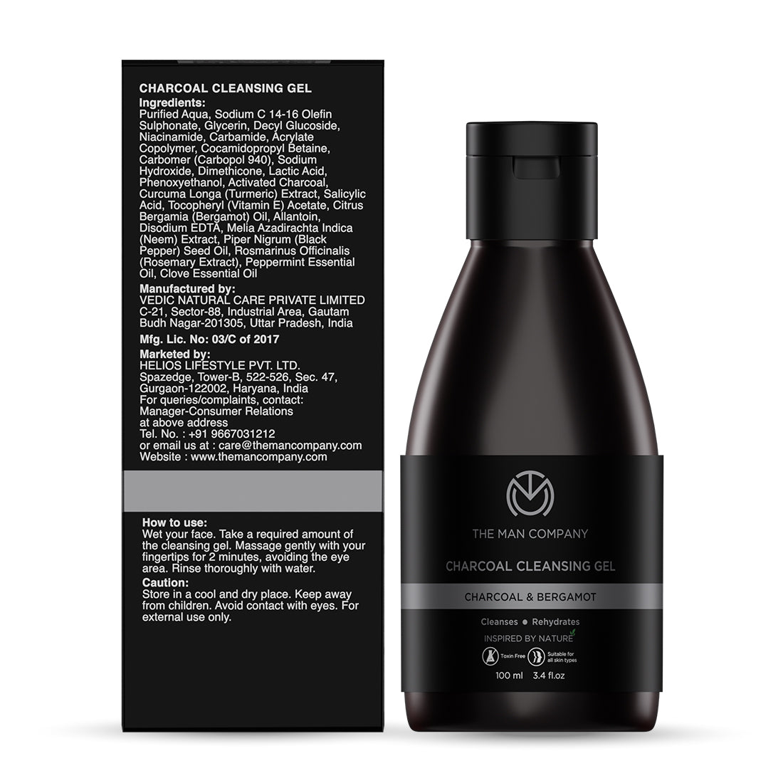 Charcoal Cleansing Gel | Charcoal & Bergamot